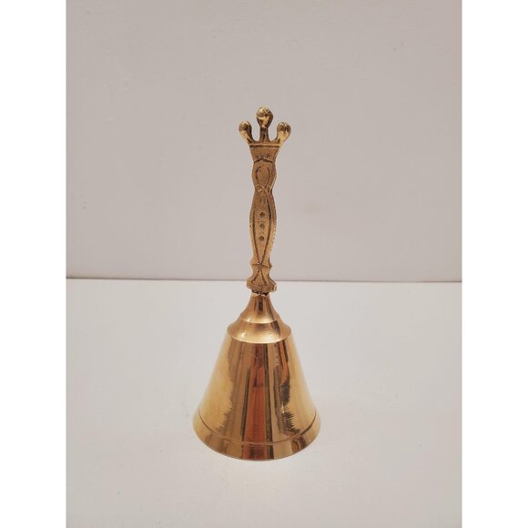 Vintage Brass Hand Bell - Handheld Solid Brass Bell with Charming Tone - Home - Picture 1 of 10